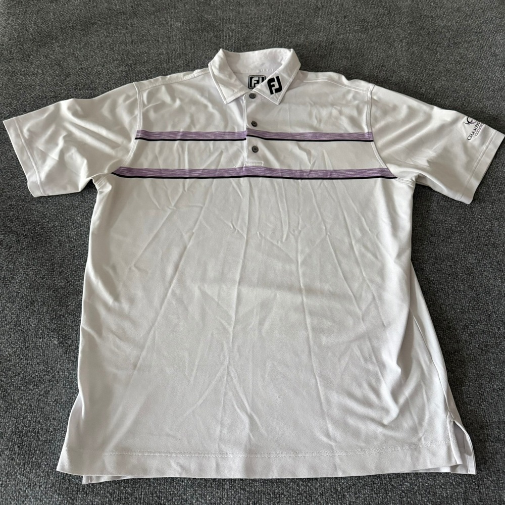 FootJoy Tour Polo Shirt Athletic Fit Mens XL Blue ChampionsGate Country Club